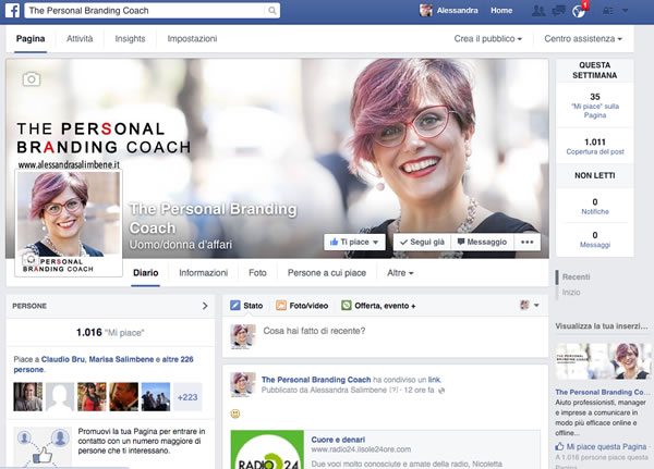 Da profilo personal a pagina Facebook